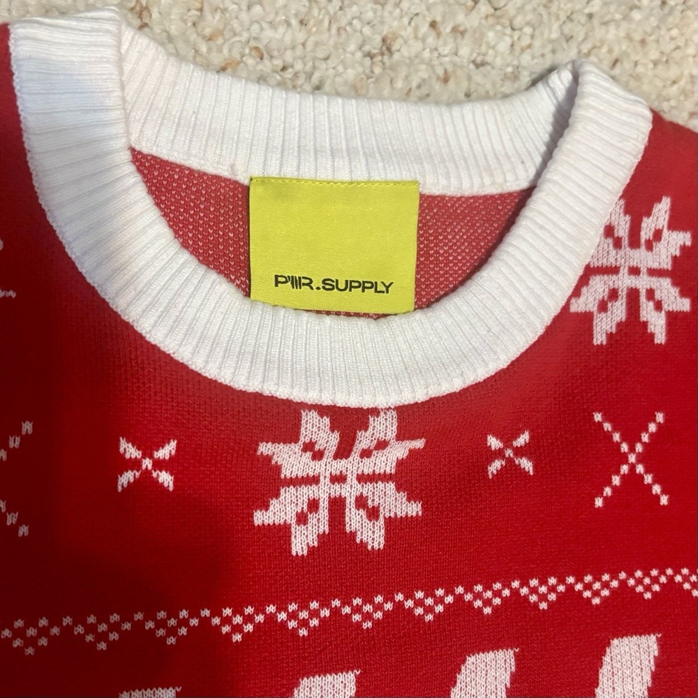 PWR.SUPPLY Sweater PWR UP Lightning Bolt Snowflake Gaming &Content Creator Sz XL - Picture 5 of 8